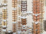 many different types of butterflies displayed on the wall