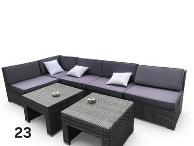 Salon de terrasse/jardin extérieur comprenant canapé d'angle…