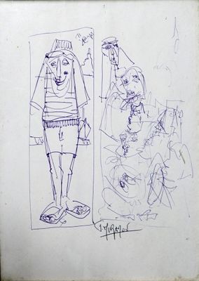 Thierry MIRAMON (1965-2019) Le cacou de Marseille, dessin au…