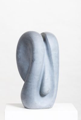 person, ' sculpture of a woman ' s head on a pedestal ', 2019