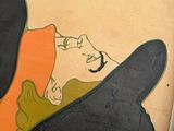 a painting of a man with a hat on a wall