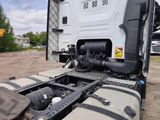 a truck that has a large engine on the back of it