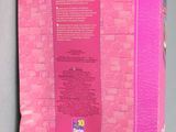 a pink box that has a picture of a woman on it