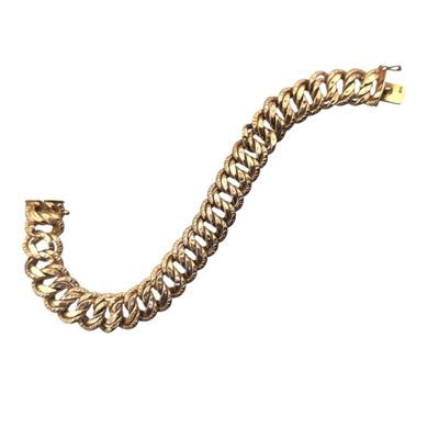 BRACELET en or jaune 750 millièmes poids 19.2 g long 18 cm usures - Photo 1