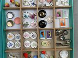 a box with many different types of buttons in it