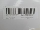 a white box with a barcode on the side of it