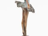 bronze statue of a young ballerina on a black base