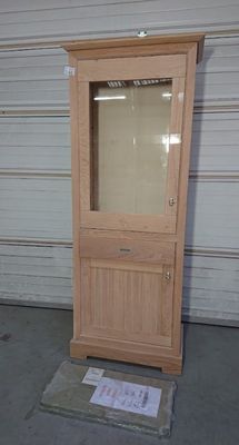 Bonnetière colonne 2 portes et 1 tiroirs, porte du haut avec…