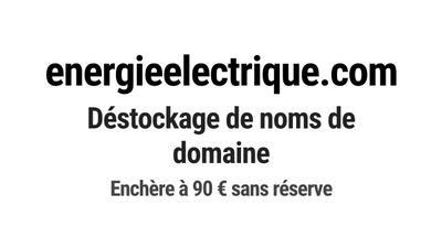 Nom de domaine energieelectrique.