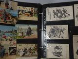 a book with pictures of people and animals on it