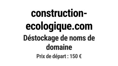 Nom de domaine construction-ecologique.