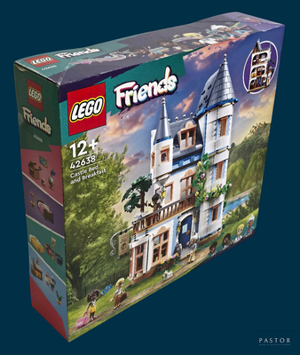 a box that has a lego castle in it