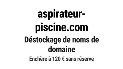 Nom de domaine aspirateur-piscine.