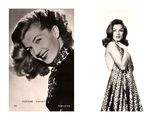 two pictures of a woman in a dress and a woman in a dress