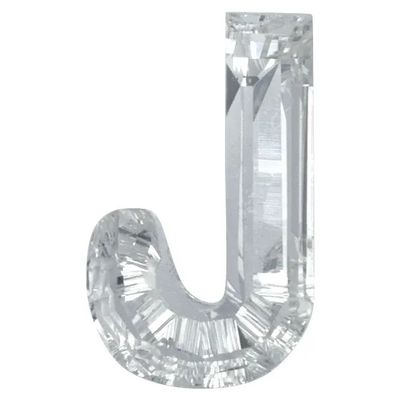 La lettre « j » est fabriquée à partir d'une feuille de plastique transparent.