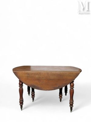 Table de salle à manger en bois, à deux abattants, pouvant r…