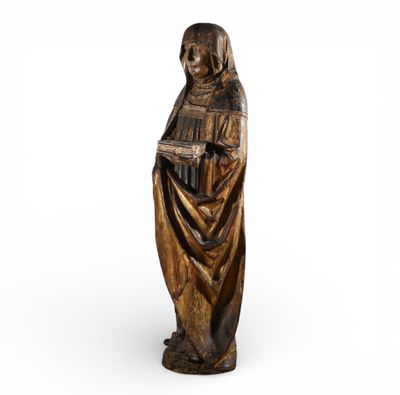 École du XVI? siècle, Vierge figurée debout en position fron… - Photo 1