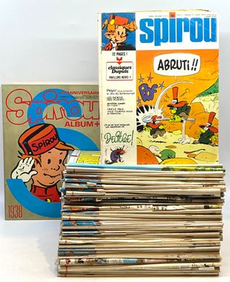 SPIROU. Ensemble d’environ 60 hebdomadaires brochés.
