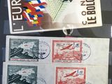 a postcard with a picture of a plane on it and a postcard with a picture of a plane on it