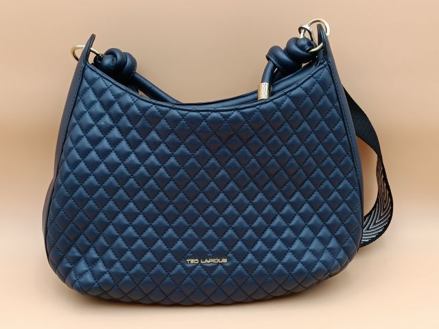 Ted LAPIDUS - Sac matelassé bleu marine, grande bride