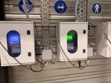 three cell phones that are connected to each other