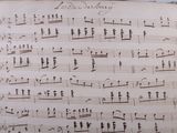 a sheet of music that has been written on it