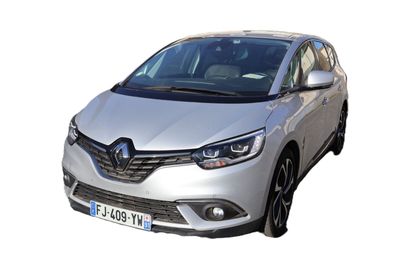 the front view of a silver car on a white background