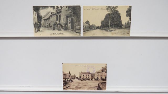 Cressat : Lot de 3cpa : Place de l’Église, PM 1440 (timbre arrach...