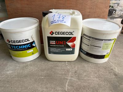 Lot de 2 seaux de colle et 1 bidon de primaire CEGECOL pour …