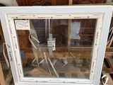 a picture of a window that is on a pallet