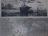 deux photos d'un bateau en train de couler dans l'eau