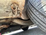 a close up of a tire on a vehicle