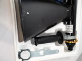a picture of a sink with a black faucet and a wren