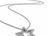 un collier en argent orné d'une étoile et d'une étoile de mer