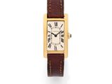 Montre-bracelet Cartier en or 18 carats à remontage manuel, avec chiffres romains