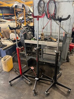 a picture of a garage with a lot of tools in it