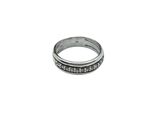 an image of a silver ring with diamonds on a white background