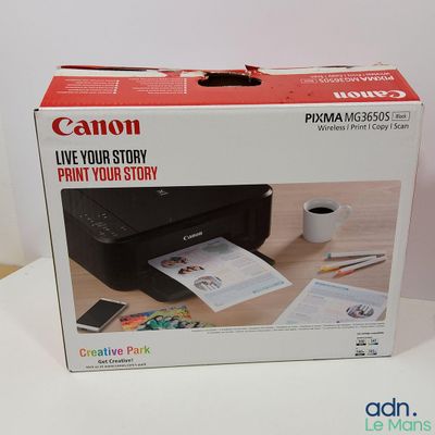 canon pixma 350s inkjet printer in its box