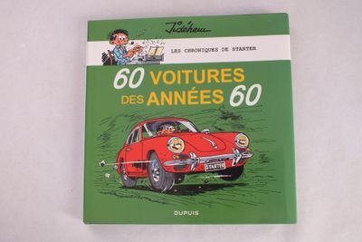 un livre sur lequel figure l'image d'une voiture rouge