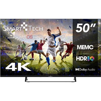 La Smart TV diffuse un match de football à l'écran.