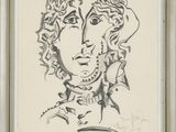 une image représentant le dessin du visage d'une femme dans un cadre