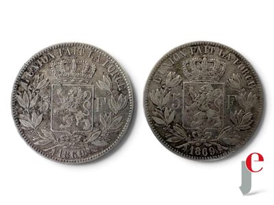 deux pièces d'argent sur lesquelles figure un blason