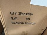 a cardboard box with a label on it that says qty 20ps / ctn gw