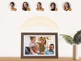 a picture of a family picture on a wooden table
