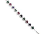un gros plan d'un bracelet orné de pierres multicolores