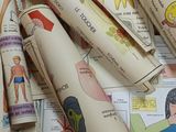 several rolls of toilet paper with pictures of people on them