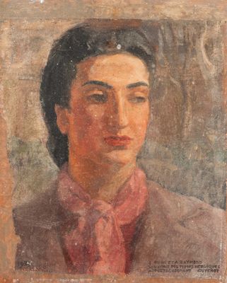 portrait of a woman in a pink shirt and a brown jacket