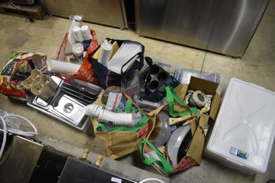 many items that are sitting on the kitchen counter