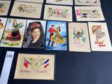 a lot of cards that are on a table