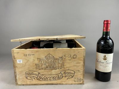 a wooden box with a bottle of wine and a bottle of wine